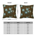 thumbnail image 4 of YFYANG Square Decorative Throw Pillow Case (Without Pillow Insert), Brown Vintage Floral Pattern Bedroom Sofa Car Cushion Cover, 16"x16", 4 of 9