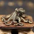 thumbnail image 3 of Vintage Brass Octopus Tea Pet Handmade Solid Copper Figurine Creative Desk Ornament Home Office Decor Collectible, 3 of 6