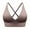 Brown, variant on Sports Bras for Women Underwear Built In Bra Tank Tops Work Out Beautiful Back Deep V Bra V Neck Long Line Sports Bra Strap Padded Cup Adjustable Thin Strap Fitness Yoga Short Top Bralette