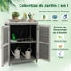 thumbnail image 5 of Costway Caseta de Jardín de Madera Gabinete de Almacenamiento Exterior 2 Estantes Puerta Caseta de Herramientas Impermeable 67 x 47 x 100 cm Gris, 5 of 9