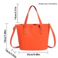 thumbnail image 3 of Bolsa De Hombro Bolso de hombro para mujer Primera capa de cuero de vaca Moda Cubo Bolsos cruzados (Naranja) Ndcxsfigh Para Estrenar, 3 of 8