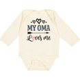 thumbnail image 3 of Inktastic My Oma Loves Me Grandchild Girls Long Sleeve Baby Bodysuit, 3 of 5