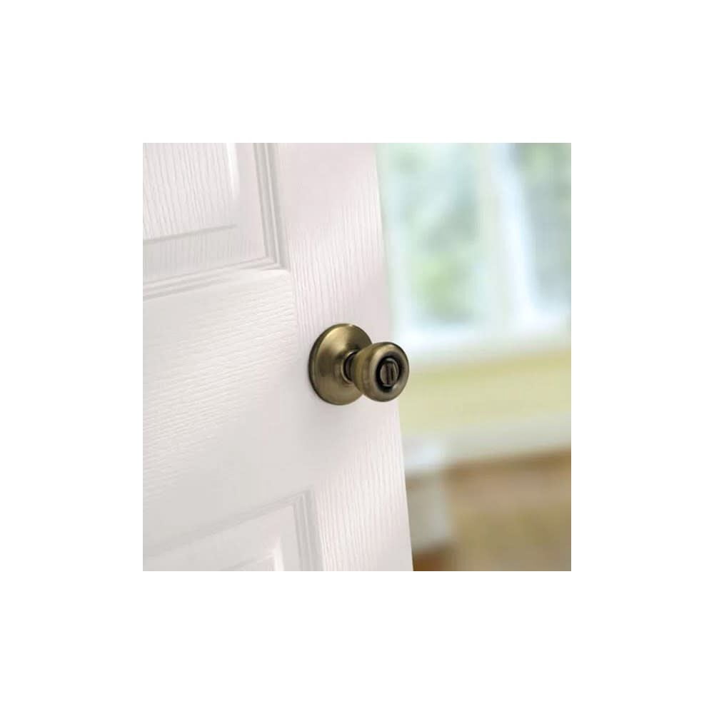 Kwikset Tylo Antique Brass Steel Privacy Knob 3 Right or Left Handed