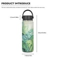 thumbnail image 6 of SEANATIVE Palm Leaf Water Bottles 18 oz Insulated Stainless Steel Water Bottle Vacuum Insulated Keep Hot and Cold for Workout Travel Sports Camping Birthday Gifts, 6 of 7