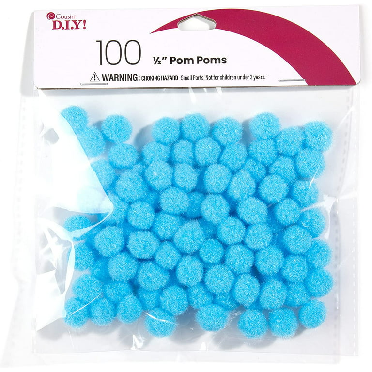 Blue Pom Poms 55 Pack