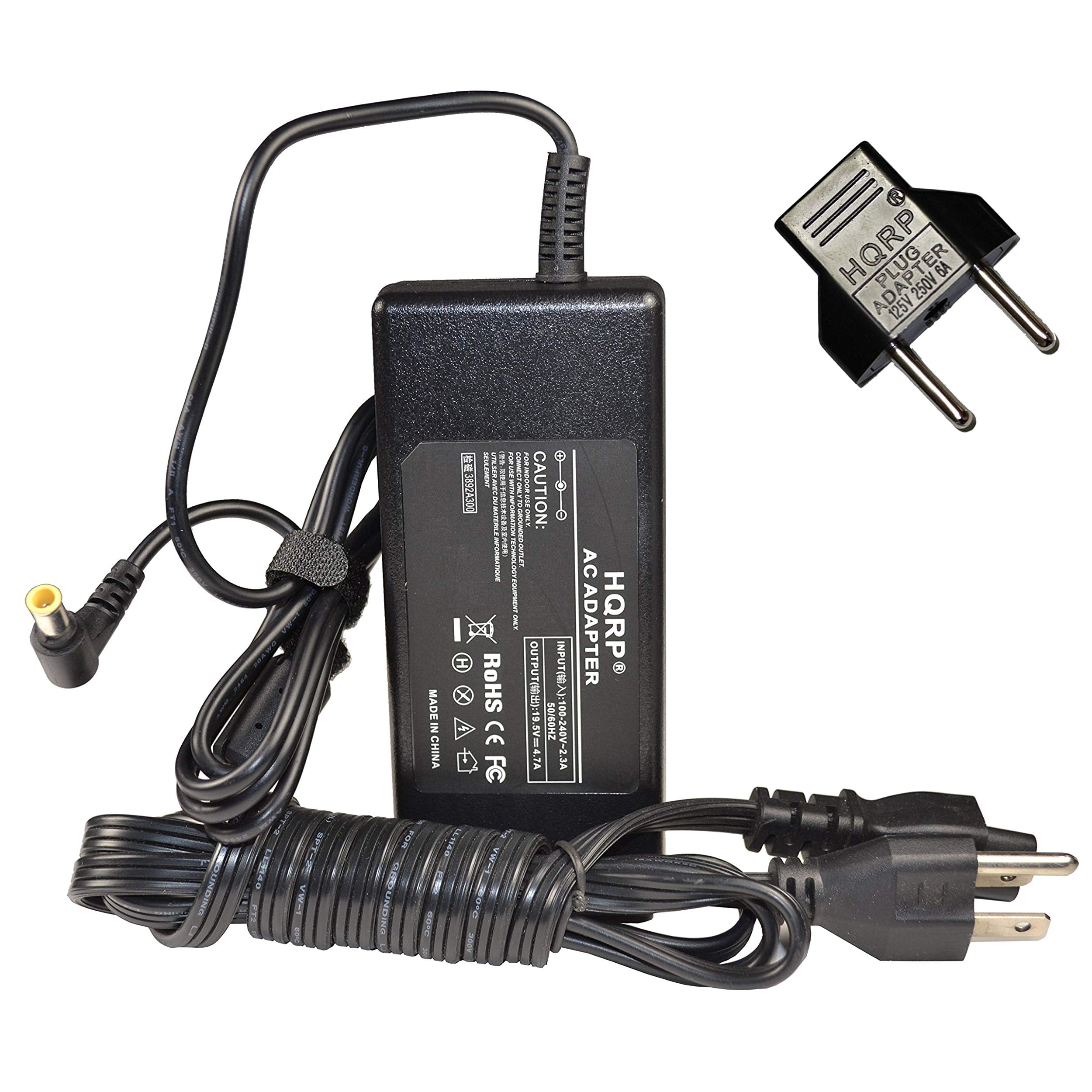 HQRP 19.5V AC Adapter for Sony ACDP060E02 KDL4BW650D KDL40W650D KDL