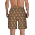 thumbnail image 3 of Naloa Green and Pink Squares Men's Beach Shorts, Surfing shorts, Swim trunks, Quick Dry Swim Trunks for Surfing Beach Fun - 3X-Large, 3 of 9