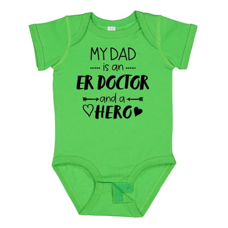 

Inktastic My Dad is an ER Doctor and a Hero Gift Baby Boy or Baby Girl Bodysuit