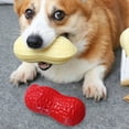 thumbnail image 5 of Juguete chirriante para perros, juguete para masticar cachorros con forma de maní resistente a las mordeduras, juguete para masticar para peluche rojo, 5 of 5