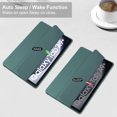 thumbnail image 7 of ELEHOLD Trifold Case for Samsung Galaxy Tab A9 Plus 11.0" 2023 - Auto Wake Sleep Function Kickstand Built-in S Pen Holder Acrylic Clear Back Shockproof Cover for Samsung Galaxy Tab A9+,Darkgreen, 7 of 7