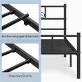 thumbnail image 4 of Fullfurnique Metal Platform Bed Frame with Scroll Headboard and Footboard, Full, Black, 4 of 9