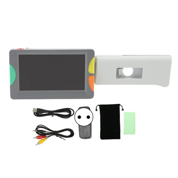 Portable Digital Magnifier, Portable Electronic View Aid 2X-32X Times Zoom With Foldable Handle For Students For Reading EU Plug