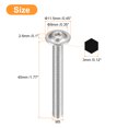 thumbnail image 2 of Uxcell Flanged Button Head Socket Cap Screws, 25 Pcs M5x45mm - 304 Stainless Steel Socket Drive Fasteners Bolts, Fully Thread Machine Screws (Silver), 2 of 5