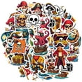 thumbnail image 2 of 35pcs-50pcs Color Pirate Stickers Skull Cartoon Stickers Treasure Nautical for Laptops Suitcase Notebooks, 2 of 9
