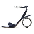 thumbnail image 2 of FSJ Women Sexy Single Strap Pointy Open Toe Circle High Heel Sandals Ankle Strap Dress Party Wedding Bridal Pumps Shoes Size 5.5 Navy, 2 of 4