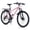 26" Pink, variant on 24 Inch Mountain Bike for Women, NEORIVER 21-Speed Women's Mountain Bike with Suspension Fork, Dual Disc Brakes, Rear Rack & Internal Cable