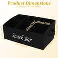 thumbnail image 5 of NUAHRHY Snack Organizer for Countertops Fabric Snack Basket with Handles 6 Compartments Coffee Bar Organizer Snack Bin Organizer for Candy Cookies Chips Pretzels Popcorn Drinks Black, 5 of 11