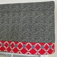 thumbnail image 4 of RLF Home 100% Cotton Brazil Banded  Fully lined Windows Rod Pocket Valance 50" x 16"  Red, 4 of 6
