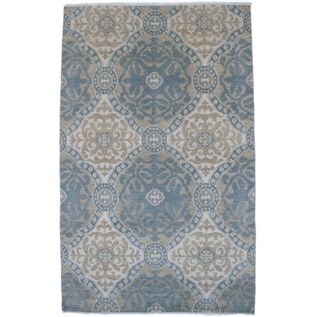 Muted Geometric 6X9 Modern Oriental Rug