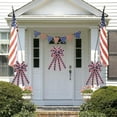 thumbnail image 4 of Large Patriotic Wreath Bows for Front Door,4th of July Decorations America Flag Memorial Day Wreath Bow Stars and Stripes Bow for Independence Day,Outdoor & Indoor Hanging Decor, 4 of 7