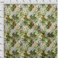 thumbnail image 3 of oneOone Velvet Brown Fabric Tropical Leaves Sewing Material Print Fabric By The Yard 58 Inch Wide, 3 of 5