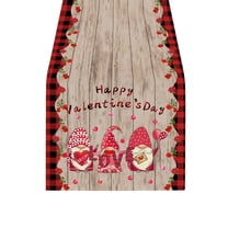 DefiDgd Valentine's Day Heart Pattern Lace Table Cover,Red Love Heart Table Runner for Valentines' Day Wedding Anniversary Party Home Decor(A)
