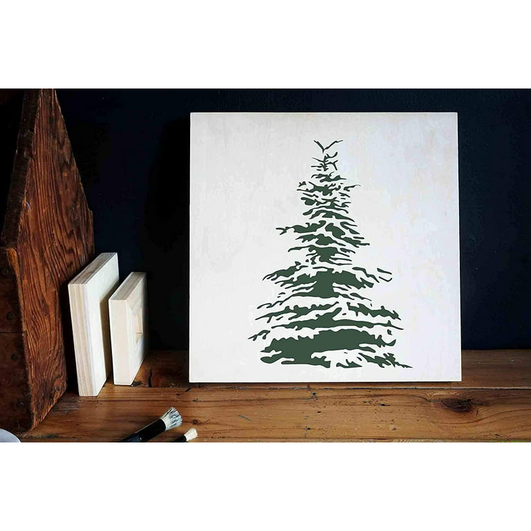 Pine Christmas Tree Stencil - Reusable Color, Draw, Paint Custom