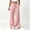 Pink, variant on Ynynloco Womens Linen Pants Wide Leg High Waisted Pull On Drawstring Casual Baggy Flowy Pants with Pockets