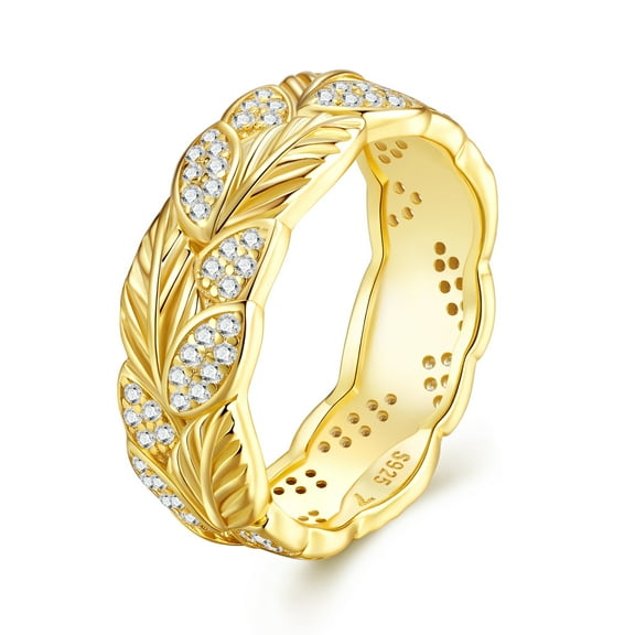 CKT Diamond 925 Sterling Silver Ring Plated with 18K Gold 0.52 Carat D-Color Moissanite Women's Engagement Ring Fine Jewelry R15859