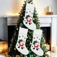 thumbnail image 1 of Wzzjkit Chaussettes de Noël Blanches et Rouges, Décoration de Noël Mignonne, Grands Sacs Cadeaux, Sacs à Bonbons, 1 of 6