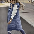 thumbnail image 4 of Hfyihgf Oversized Long Down Vest for Women Outdoor Coats with Hood Long Puffer Vest Winter Coats Sleeveless Warm Jacket Z1-Blue 5XL, 4 of 7