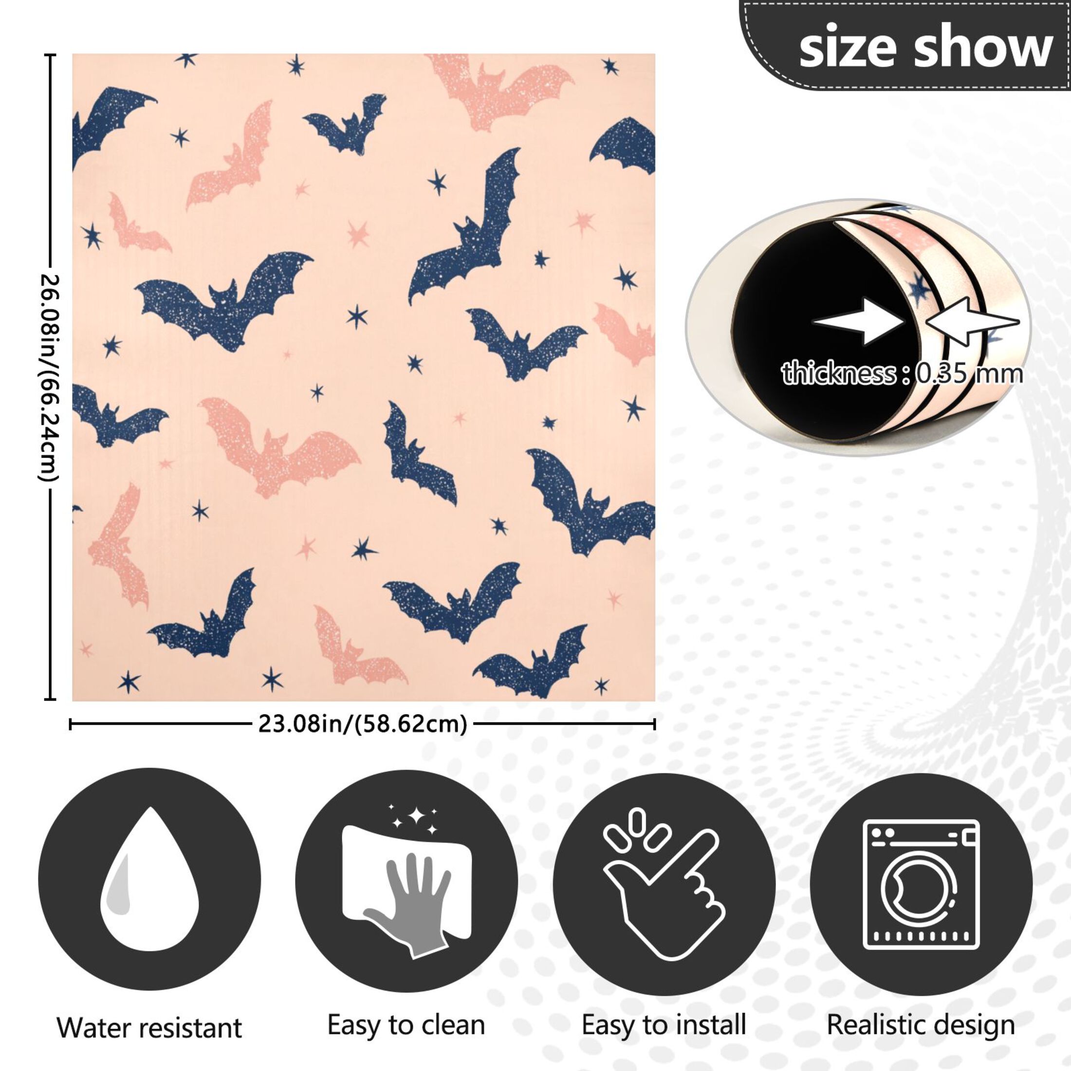 Dishwasher Sticker Magnetic Dishwasher Sticker Magnetic Decorative Sticker Refrigerator Sticker Dishwasher Decorative Stickers Cartoon Black Bats