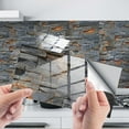 Alexda Self Adhesive Peel And Stick Wallpaper 3D Stone Design Brick Wall Tile For Home Bathroom