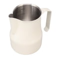 thumbnail image 4 of Jarra de leche de acero inoxidable 304 con boquilla y escala para café con leche, para el trabajo y la oficina, color blanco mate, 550 ml, 4 of 14