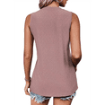 thumbnail image 2 of Camisas Casuales de Verano para Mujer, con Cuello Redondo y Mangas , de Gris Rosa, Talla L, 2 of 7