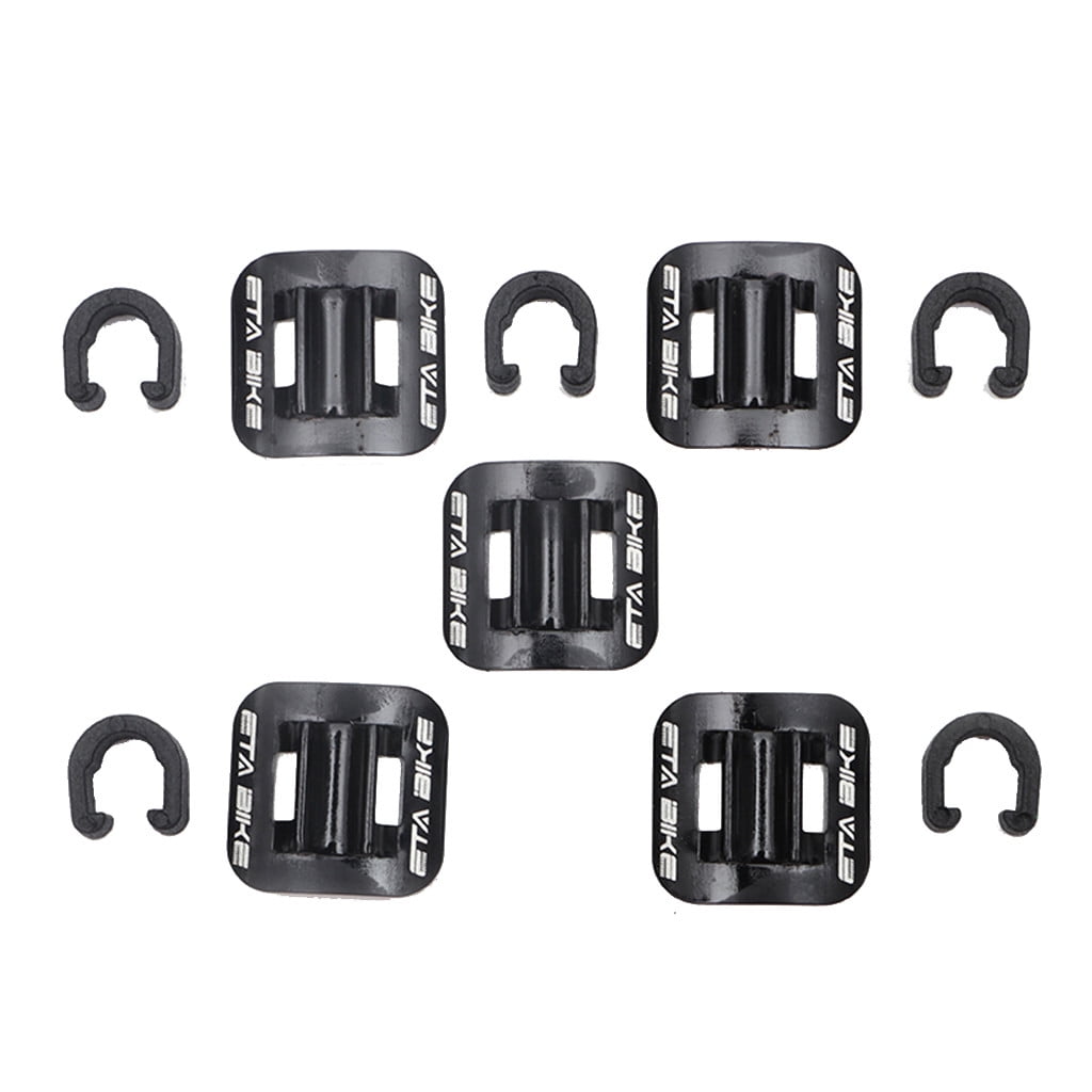 5pcs Bicycle Aluminum Shifter Brake Cable Fixed Clamp Conversion Seat Clip Guide 