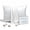 White, variant on Dafinner Luxury Set of 2 Pure Mulberry Silk Pillowcases with Hidden Zipper Queen Size, Silky Pillow Cases for Skin & Hair (20x30, White)