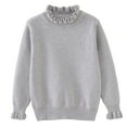 thumbnail image 2 of Mercatoo Toddler Girls Sweaters Baby Long Sleeve High Neck Pullover Solid Jumper Knit Sweater Sweatshirt Kids Fall Winter Clothes, 2 of 5