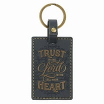 Christian Art Gifts Quality Vegan Leather Split Metal Inspirational Scripture Keychain for Men & Women: Trust in the, (Hardcover)