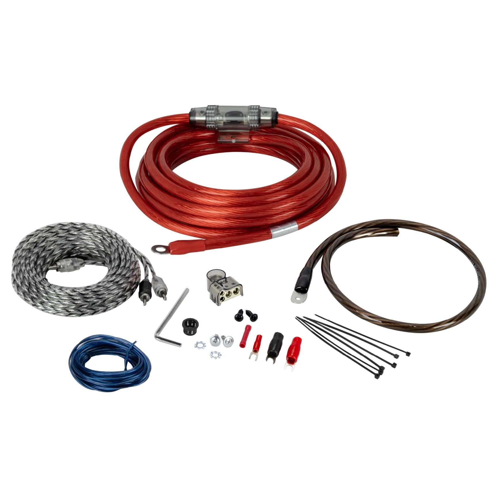 Scosche KPA5CC-WM1SD 1600-Watt Hybrid OFC/CCA Amplifier Install Wiring Kit with Twisted Pair Audio Cables