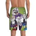 thumbnail image 3 of Cuphead Mugman Devil Men's Short Pajama Pants Lightweight Daily Lounge Shorts Bottoms Sleepwear Cozy Soft Home Pajama Pants Shorts, 3 of 9