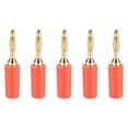 thumbnail image 2 of Uxcell 2mm Banana Speaker Wire Cable Plugs Gold Red Jack Connector 5 pack, 2 of 5