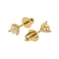 thumbnail image 2 of Clara Pucci 0.5Ct Natural Morganite Round Cut VVS1 Screw Back Stud 14k Solid hypoallergenic Gold Designer Earrings For February, 2 of 6