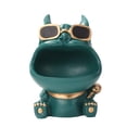 thumbnail image 1 of Sywqhk Estatua de Bulldog, figura de perro de resina, decoración de mesa de almacenamiento para el hogar, arte (792 oscuro) Sywqhk Para estrenar, 1 of 7