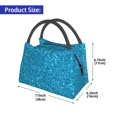 thumbnail image 2 of Easygdp Blue Glitter Bolsa de Almuerzo Insulada Reutilizable, Bolsa de Mano y Bandolera para Oficina, Trabajo, Viajes, 2 of 6