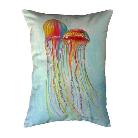 16 x 20 in. Colorful Jellyfish Non-Corded Indoor & Outdoor Pillow