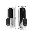 thumbnail image 3 of Smart Door Lock Keyless Entry Door Lock Handle with 2 Cards and 2 Keys Biometric Door Lock App Remote Operation WiFi Smart Lock for 30-60mm Office Home Bedroom Door, 3 of 7