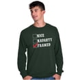 thumbnail image 5 of Xmas Naughty Nice Framed Checklist Long Sleeve TShirt Men Women Brisco Brands 2X, 5 of 6