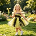 thumbnail image 5 of SUXIAN Little Girl Dresses Sleeveless Cartoon Holiday Party Performance Outfit 2 9 Years Girls Summer Dress Yellow_002 4-5 Years, 5 of 5