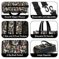 thumbnail image 3 of Teacher Tote Bag,Schnauzer with Pioneer Flower Teacher Utility Tote Bag,Large Work Tote Bags for Women with Multiple Pockets,Top Zipper Closure,13.8x10.6x6.7 Inch, 3 of 5